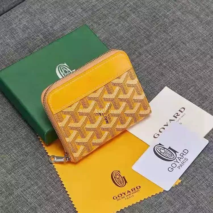 Goyard Bifold Wallet Chevron Pattern — 款式3黄色