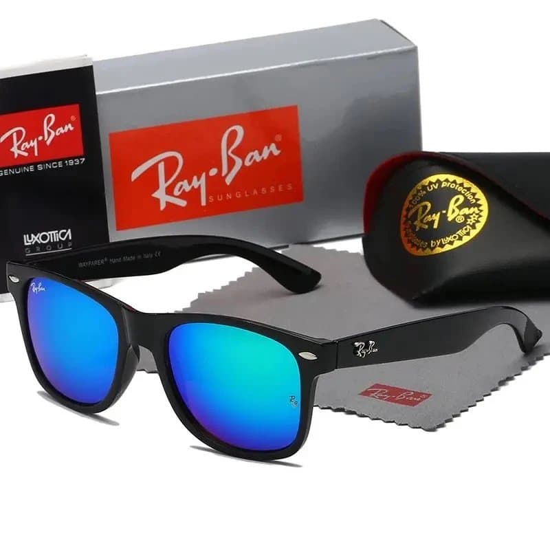 Ray-Ban Wayfarer Tortoise Shell — 二140亮黑蓝膜+配送盒