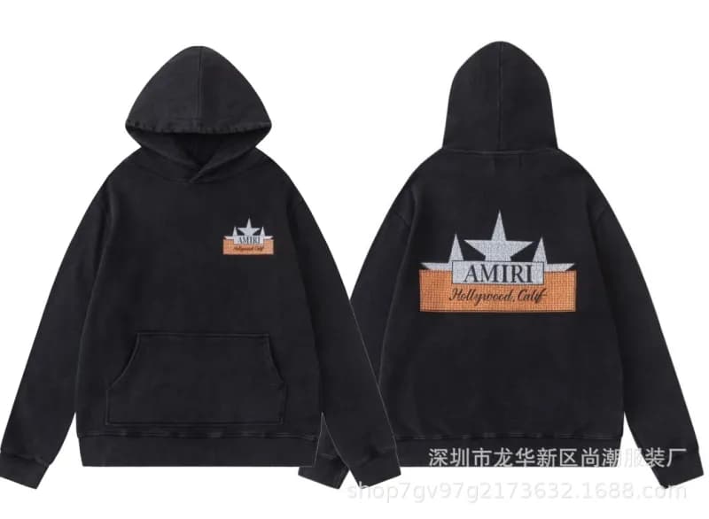 Amiri Hooded Sweatshirt Hollywood Calif Logo