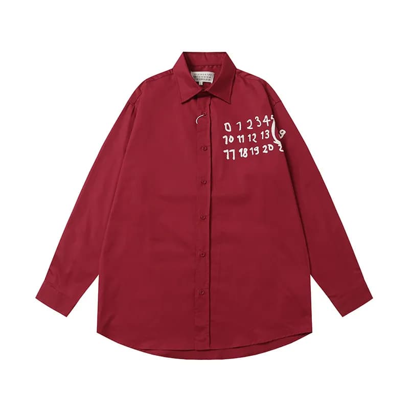 Maison Margiela Oversized Shirt Number Print