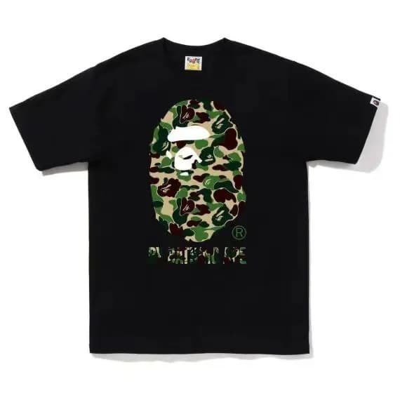 BAPE A Bathing Ape Tee College Logo — 75 黑绿
