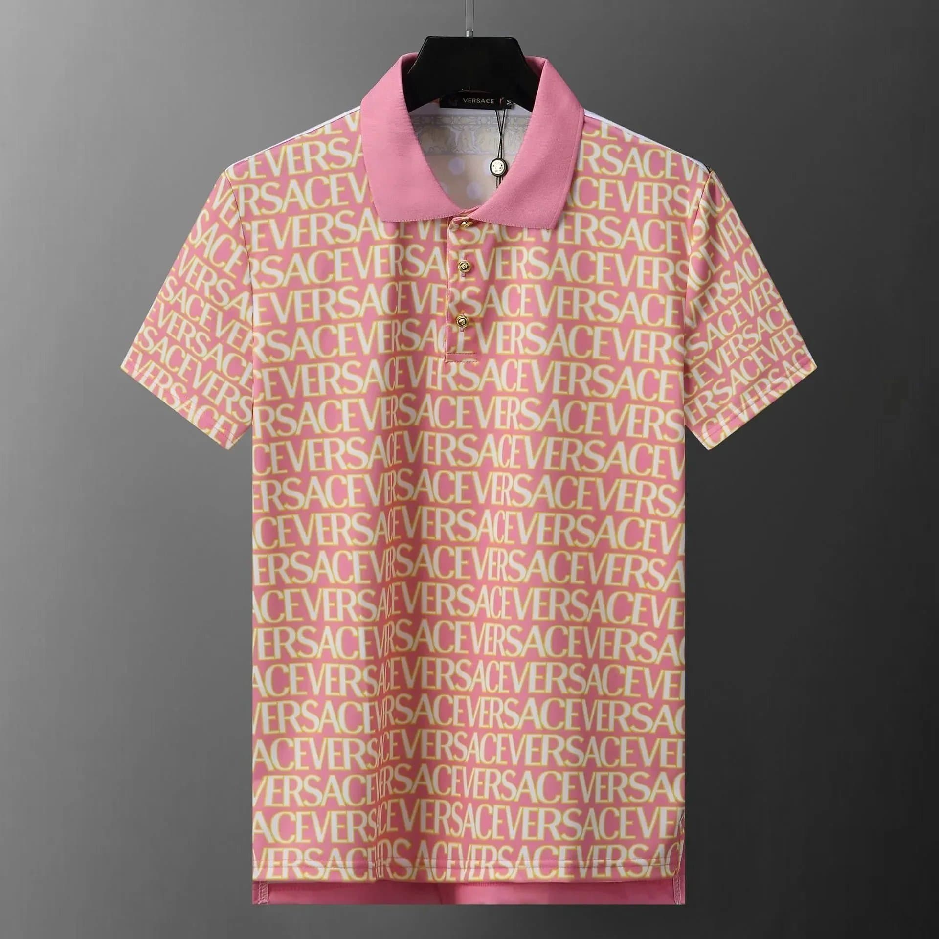 Versace Polo Shirt All-Over Logo Print