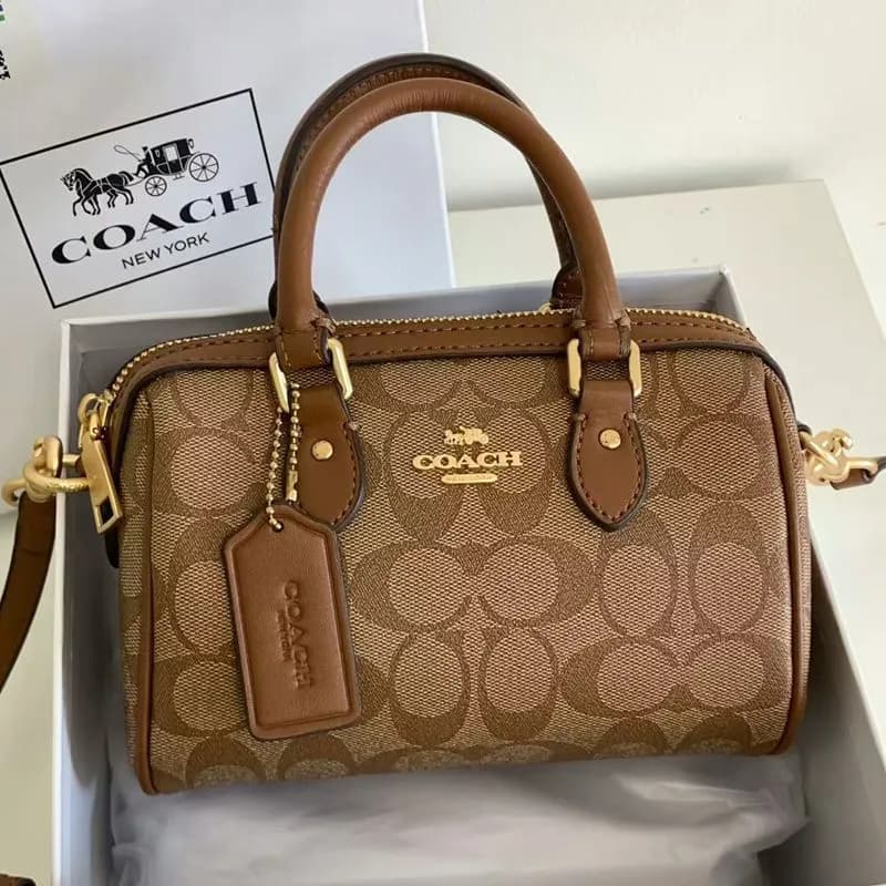 Coach Mini Saddle Bag Signature Canvas