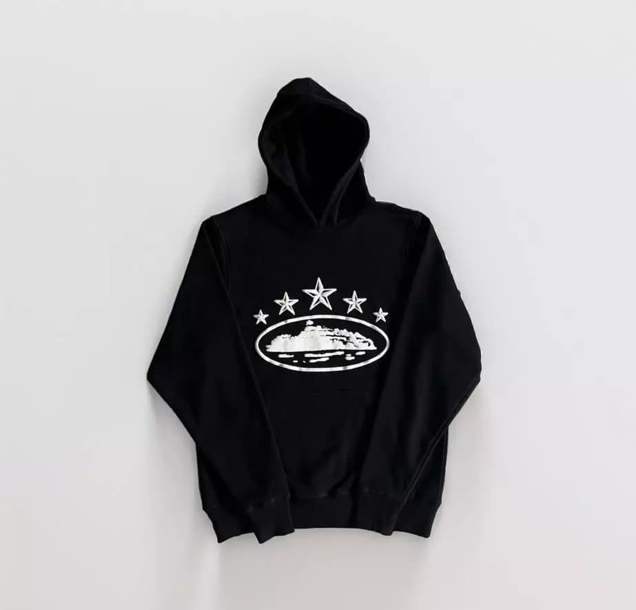Hoodie Corteiz Script — 黑色5星