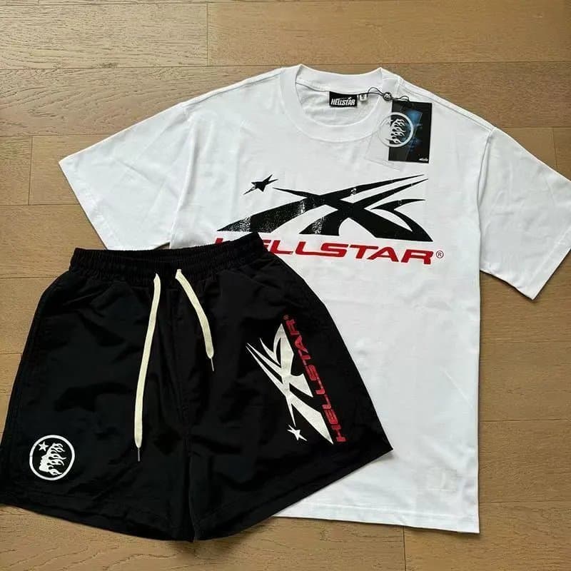Hellstar T-Shirt and Shorts Set Star Logo Print