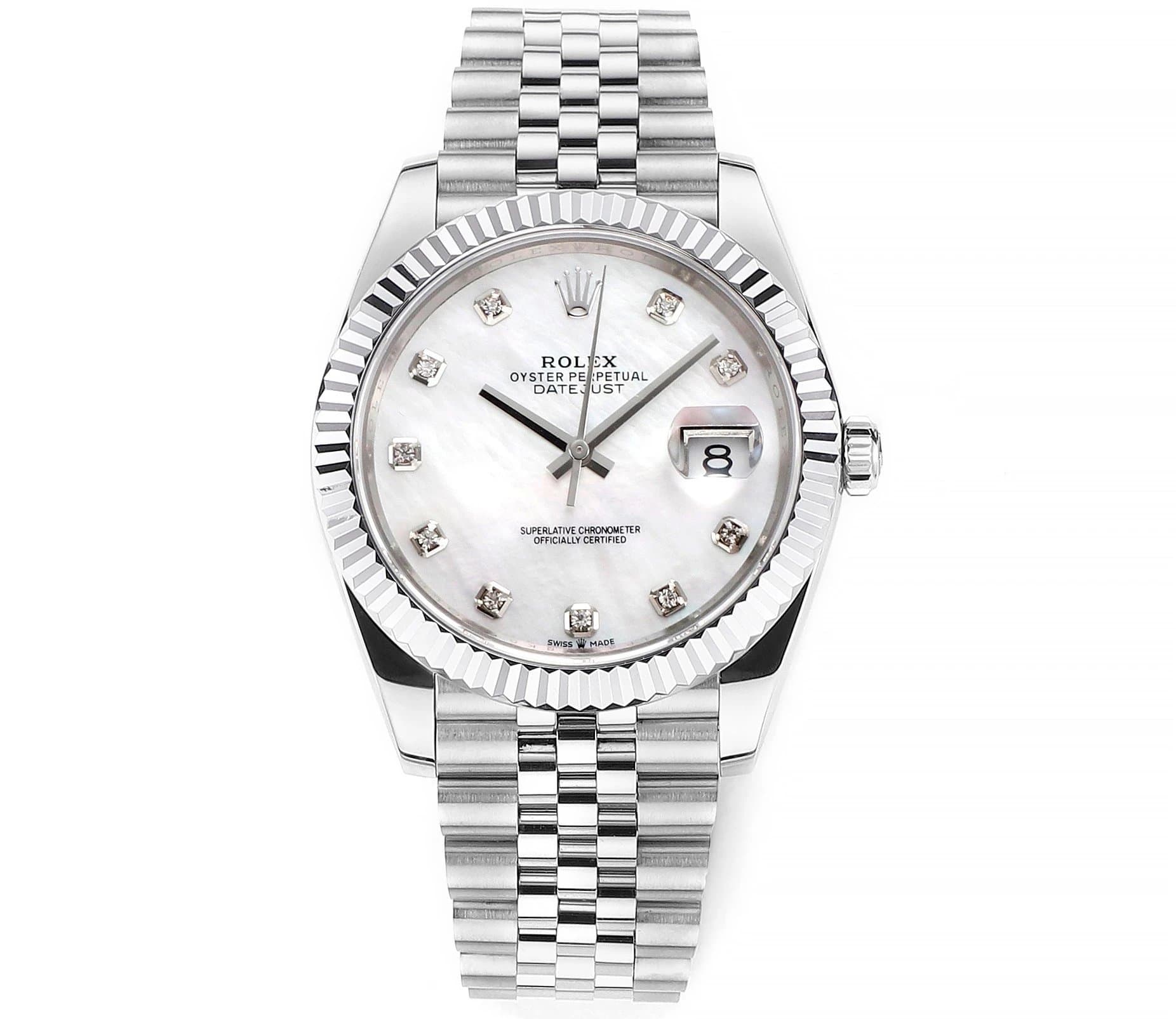 Rolex Oyster Perpetual Datejust Mother-of-Pearl Dial with Diamond Hour Markers