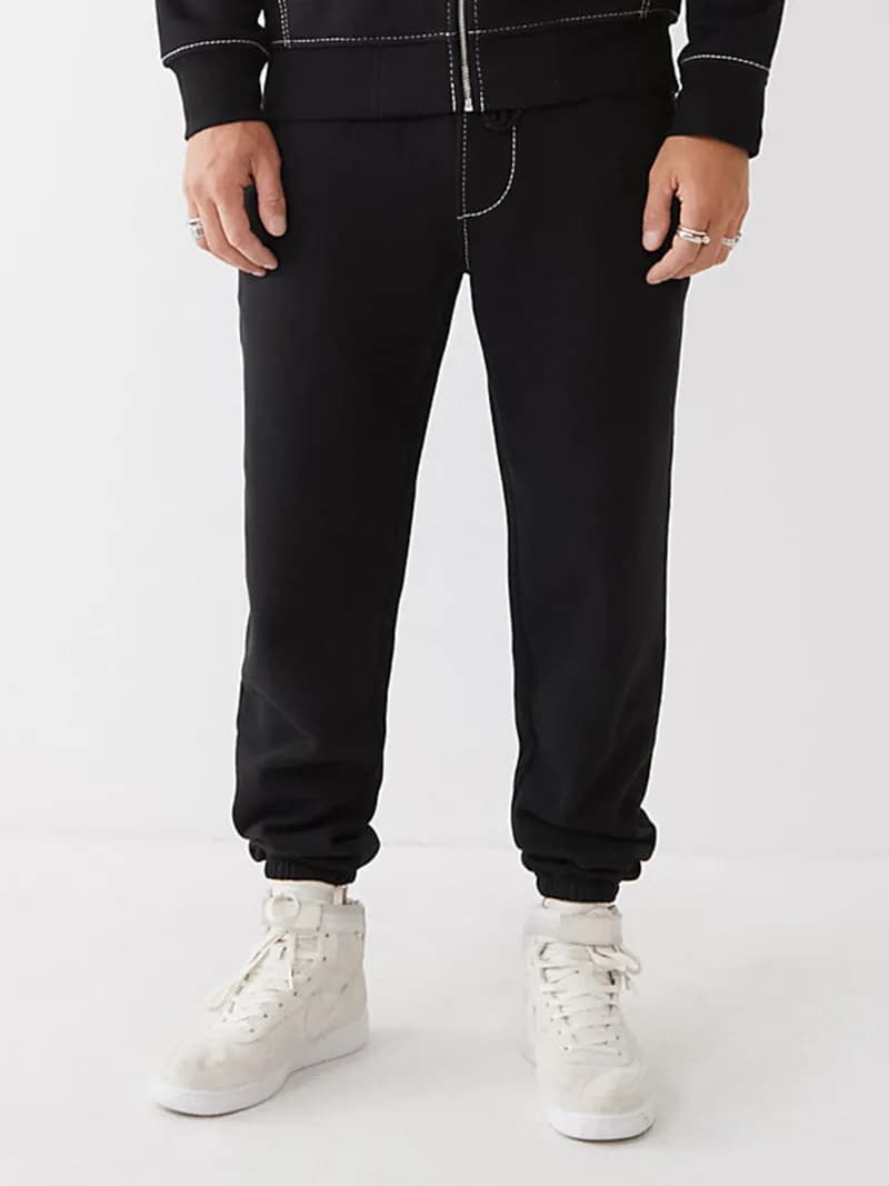 Hoodie and Joggers Set Solid Red — 黑色卫裤