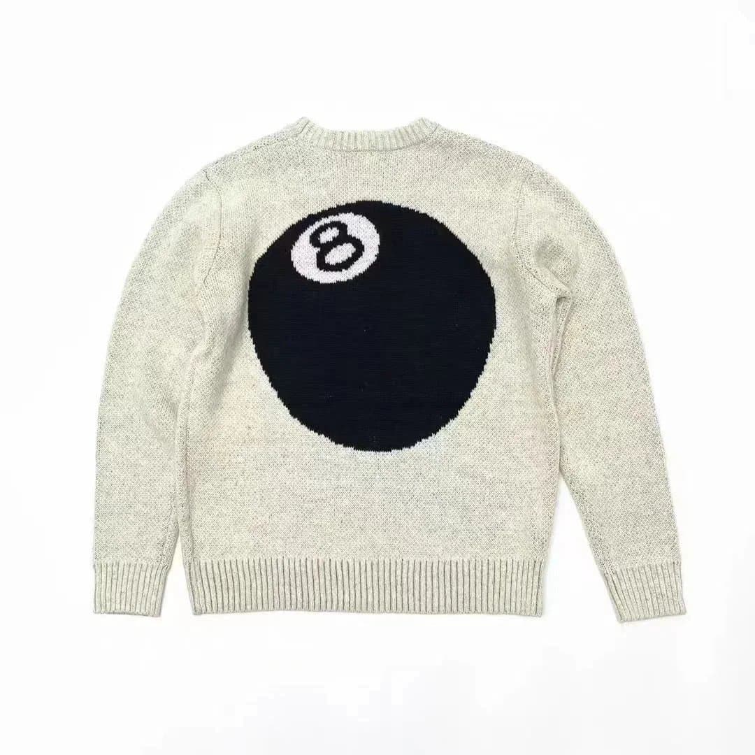 Off-White Knit Sweater 8-Ball Print — STS018