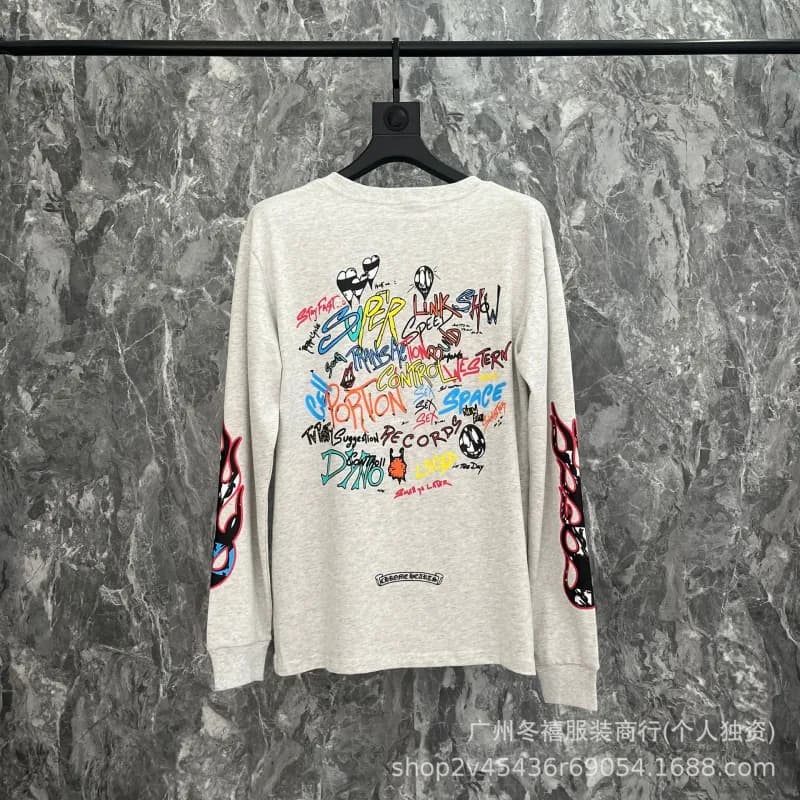 Chrome Hearts Long Sleeve Tee Build Graphic — 9013