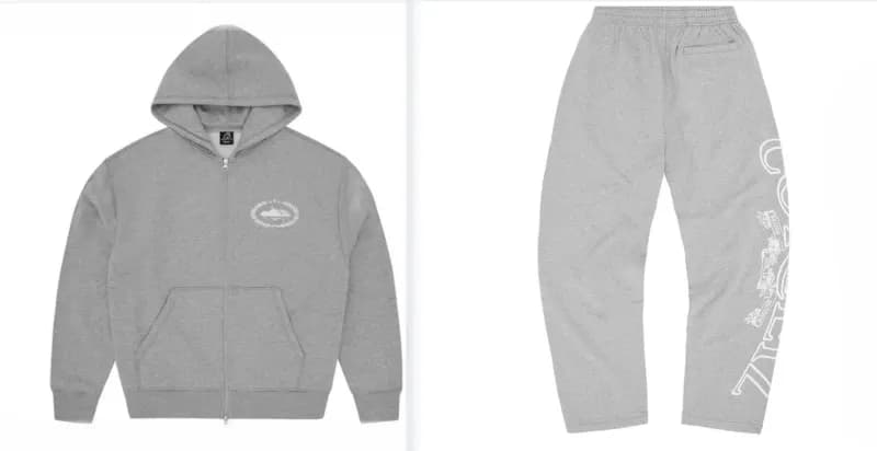 Gallery Dept. Zip-Up Hoodie and Jogger Set Heather Grey