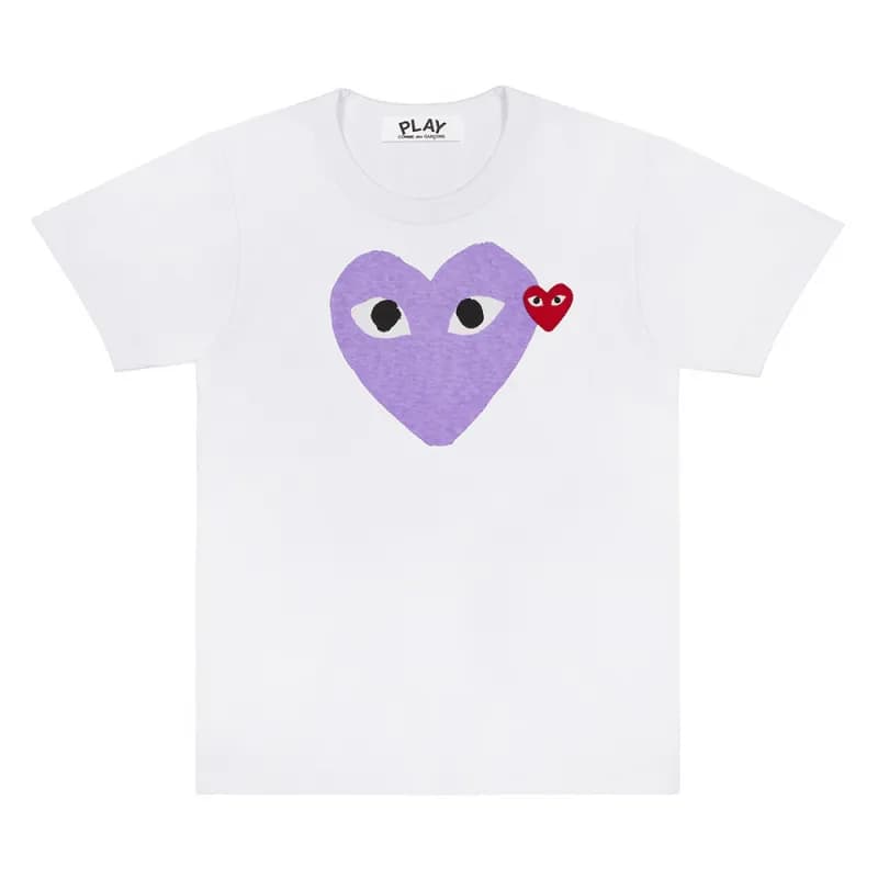 Comme des Garçons Heart Logo Tee Red Heart — CJ04-白色