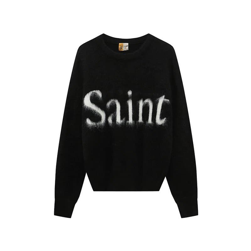 Saint Laurent Knit Sweater Saint Logo Print