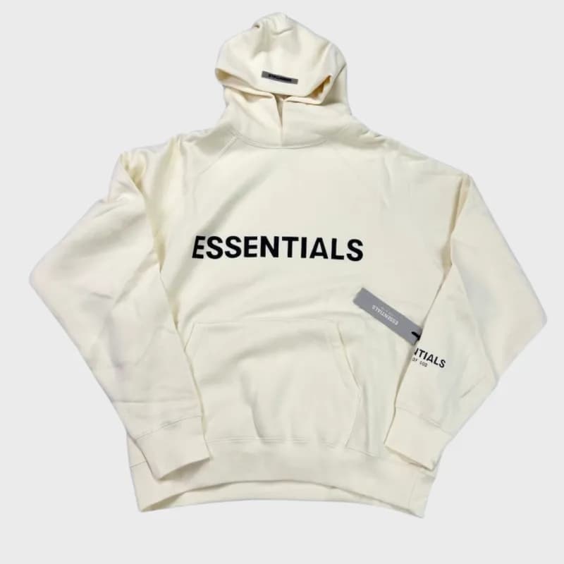 Fear of God Essentials Essentials Hoodie Black — Eh10 - Off-White Cream