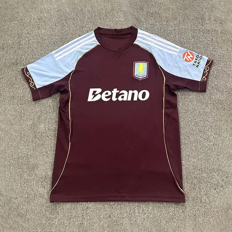 Adidas Home Jersey Pink Stripe — 25-26阿斯顿维拉主场