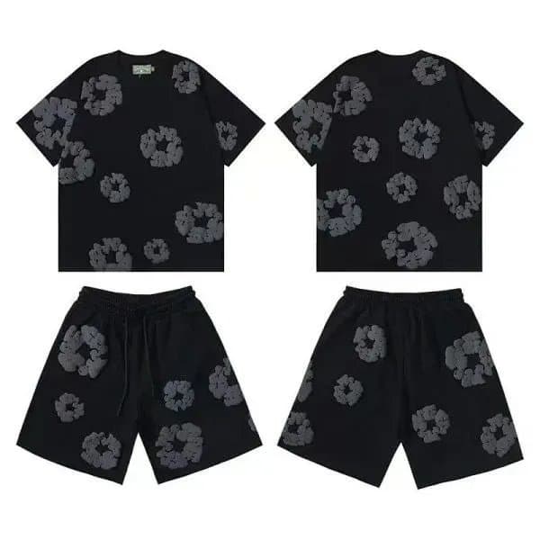 Balenciaga Scrunchie Print Set Black with Grey Scrunchie Motif