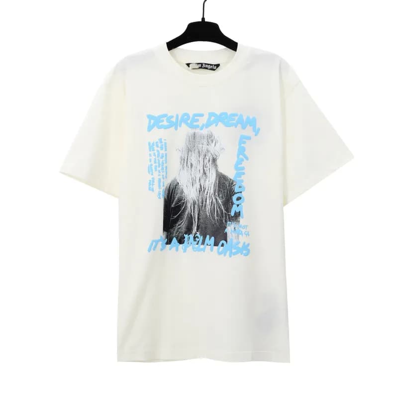 Palm Angels Graphic Tee Desire Dream Freedom Print