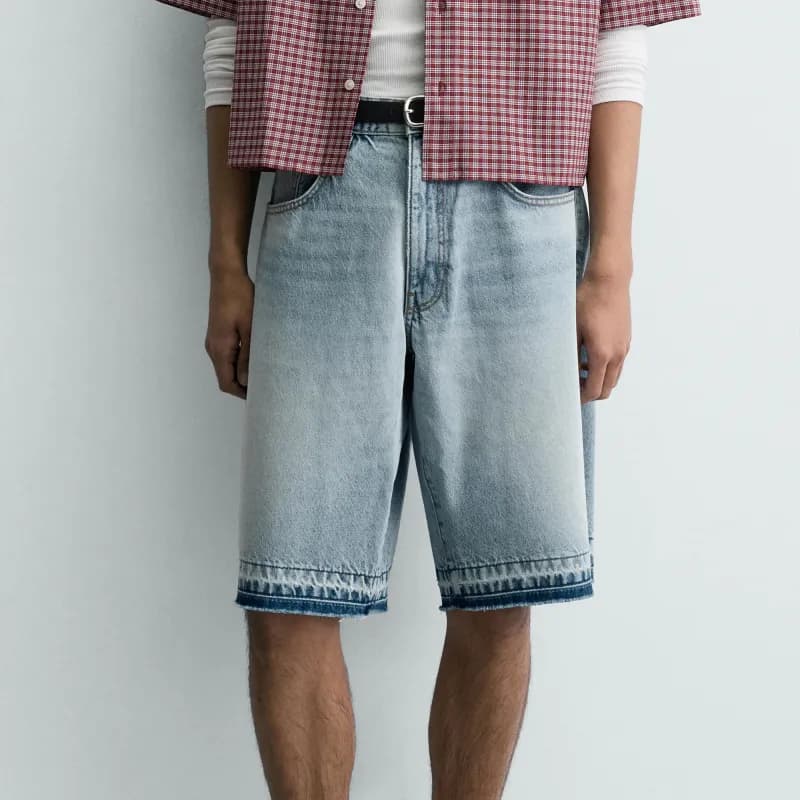 Levi's Denim Shorts Light Wash with Raw Hem