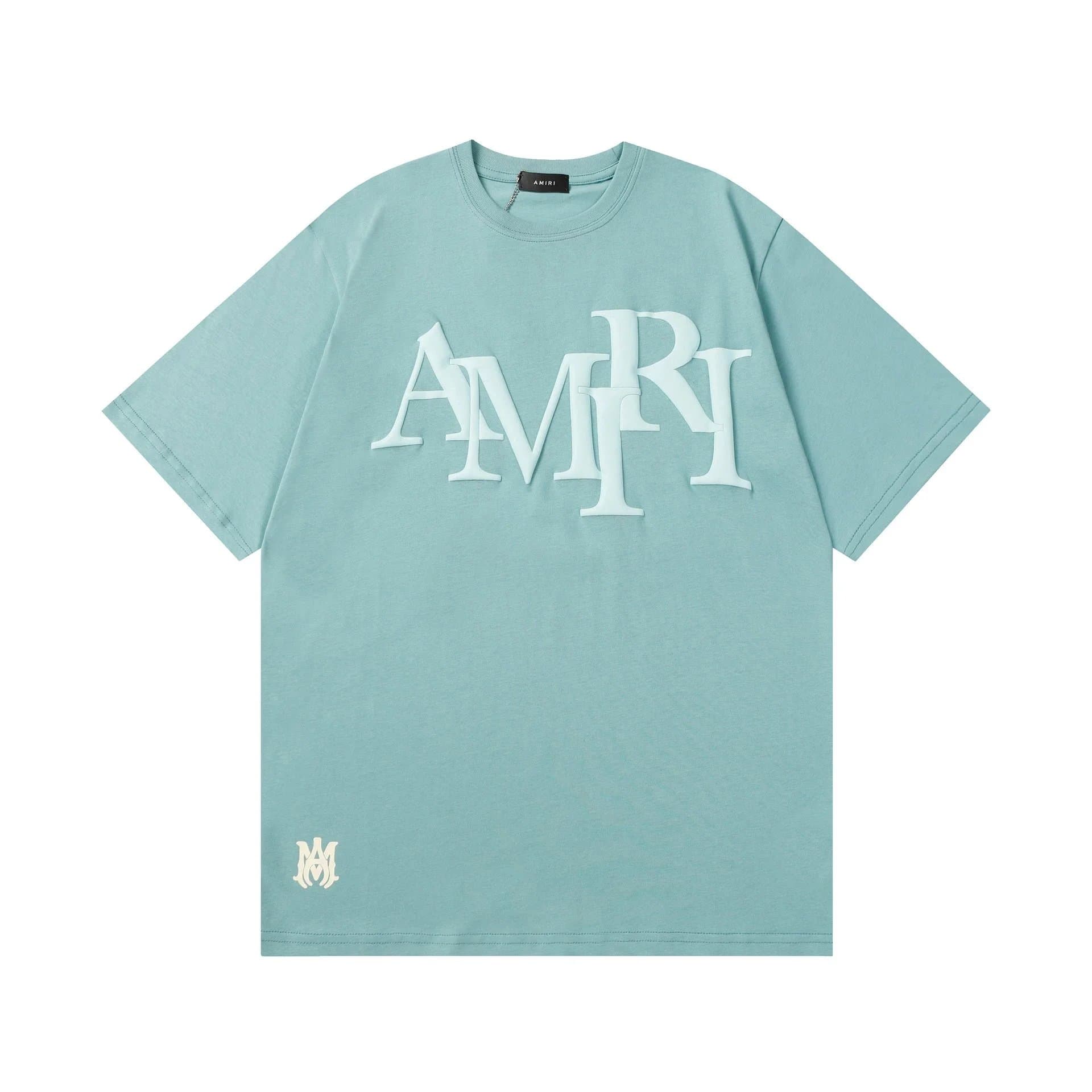 Amiri Logo Graphic Tee Drip Logo — 5593蓝