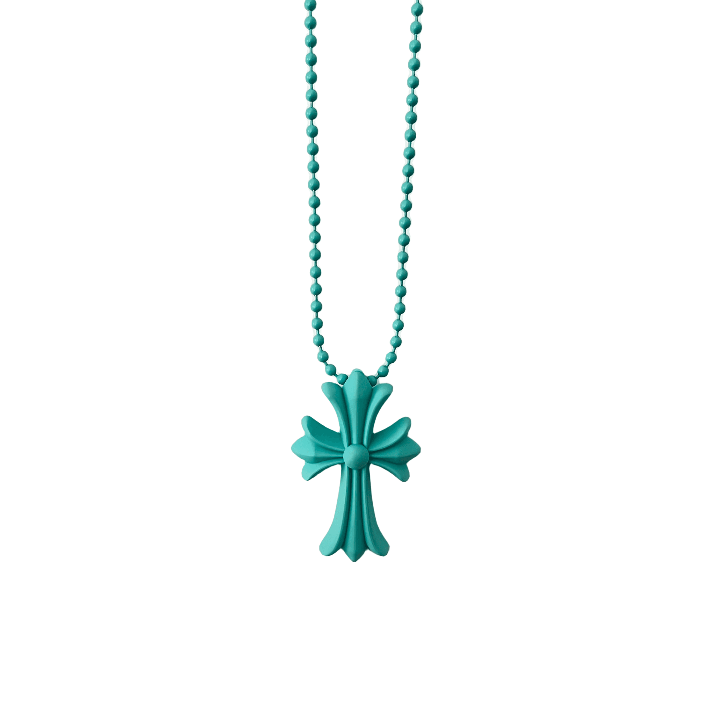 Chrome Hearts Cross Pendant Matte Red — 湖水蓝【送防尘袋】