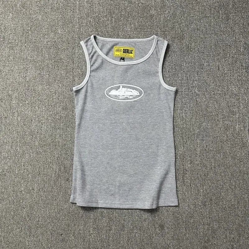 Gucci Ribbed Tank Top Oval Logo