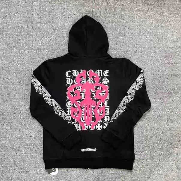 Chrome Hearts Hooded Sweatshirt Cross Logo Back — Black 5016