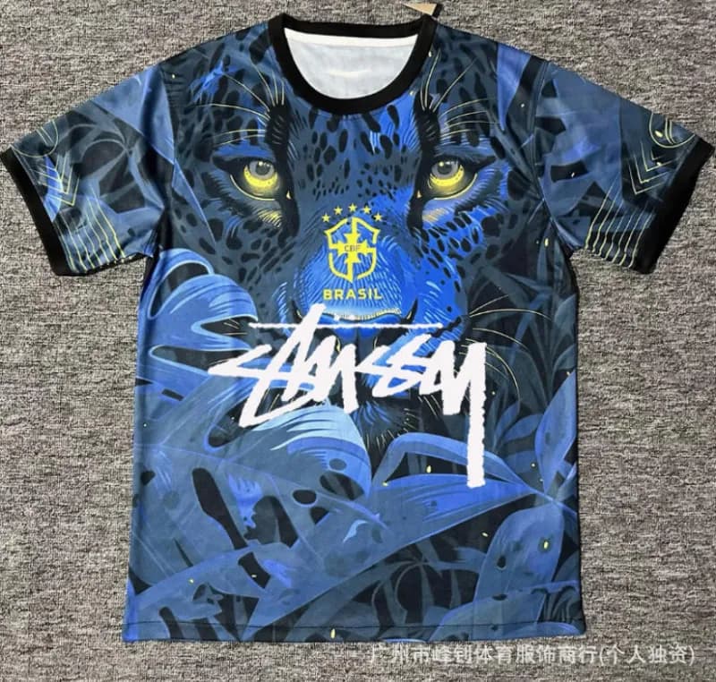 Stüssy × Nike Graphic Tee Brazil Jaguar Print