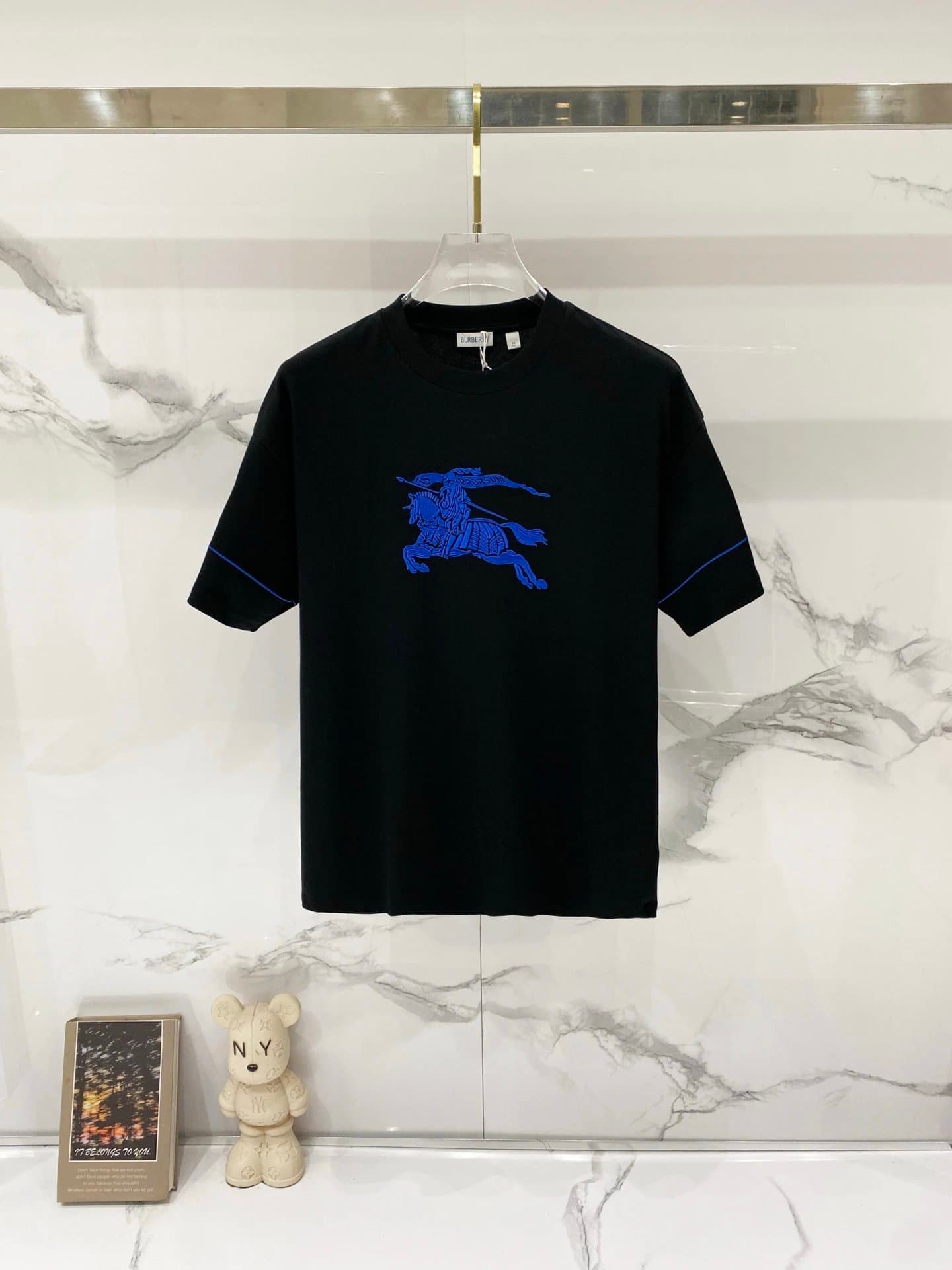 Burberry Graphic Tee Checkered Bear Logo — 39