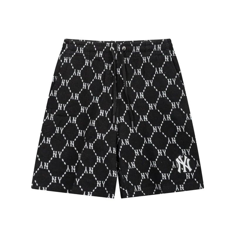 BAPE Logo Print Shorts Diamond B Pattern — 508黑色