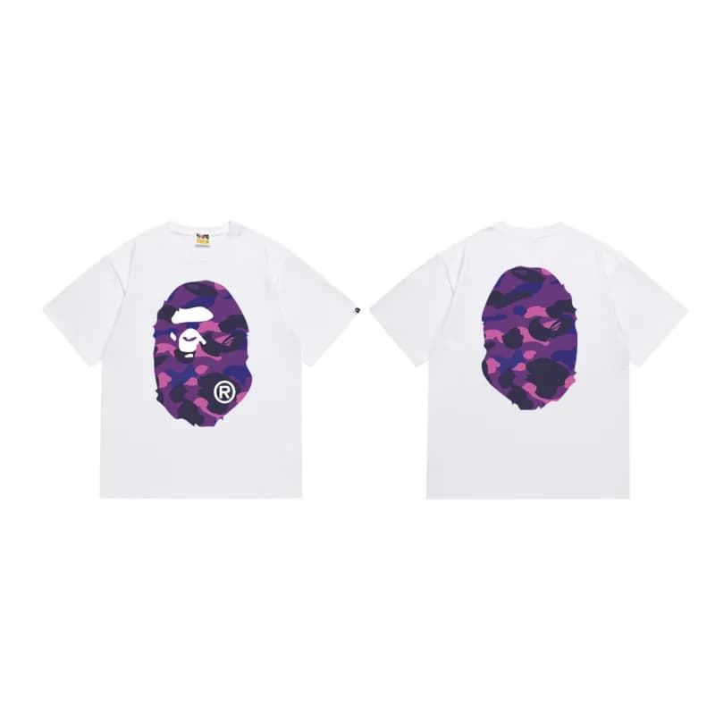 BAPE Graphic T-Shirt Ape Shall Never Kill Ape — 060白紫