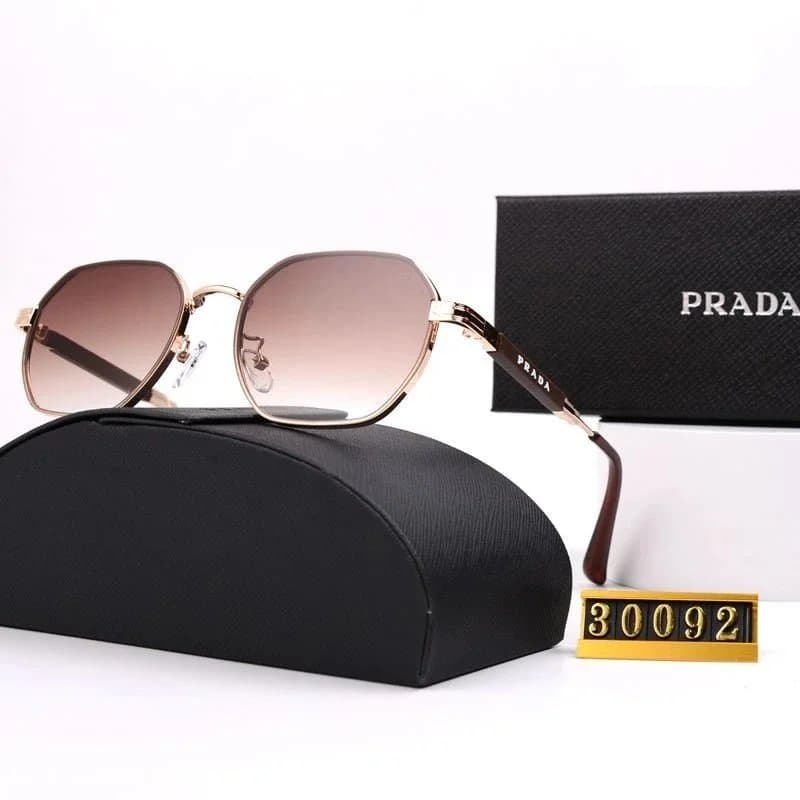 Prada Octagonal Sunglasses Gradient Brown Lens