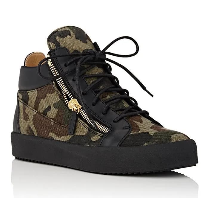 High-Top Sneaker Crystal Strap — 迷彩