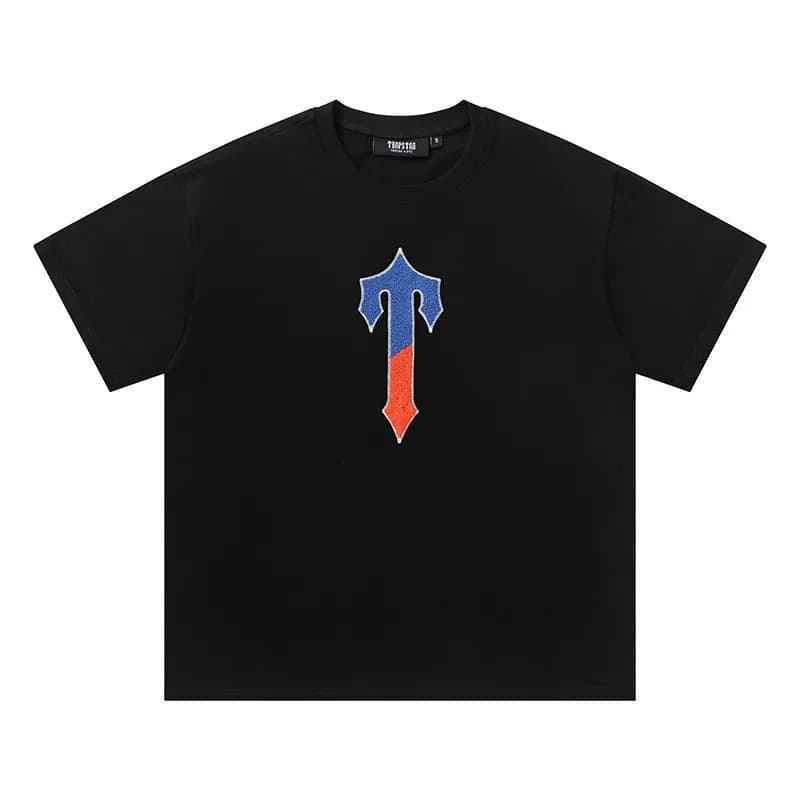 Trapstar Camo Mesh Tee Gradient Camo — D734黑色短袖蓝红绣花