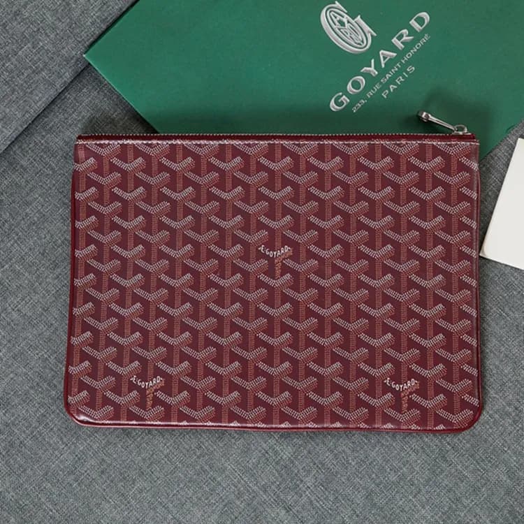 Goyard Saint Louis Pouch Bordeaux Chevron