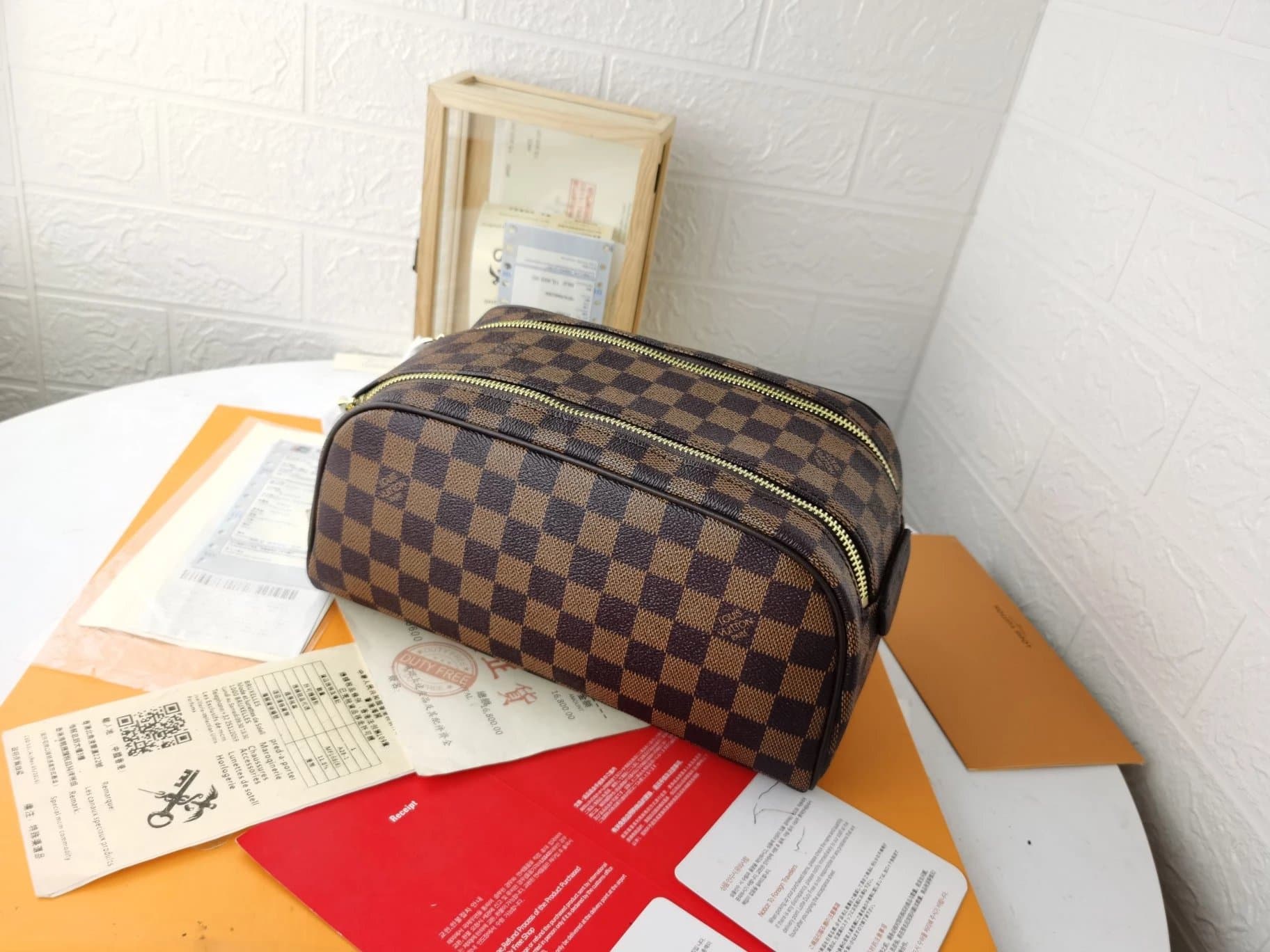 Louis Vuitton Toiletry Bag Damier Ebene