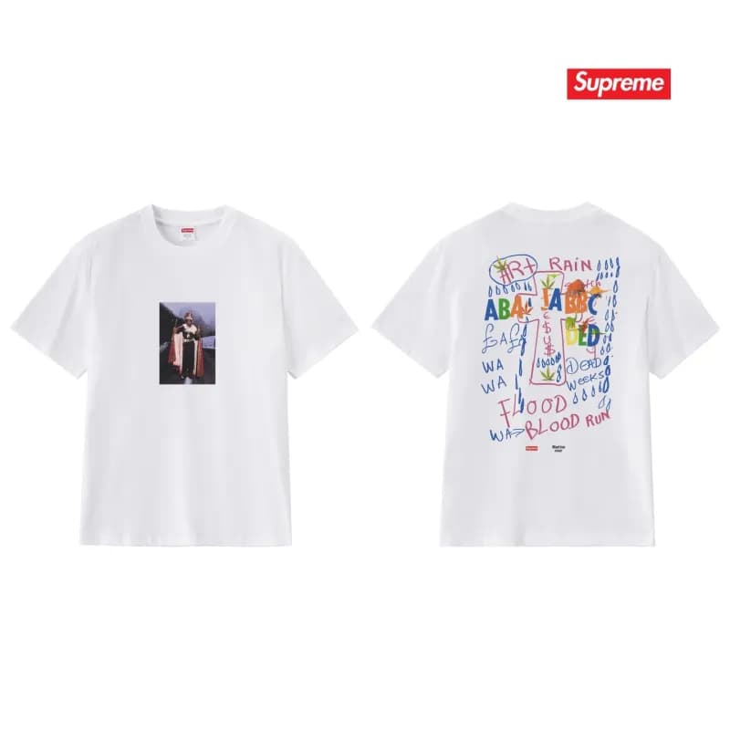 Supreme T-Shirt Graffiti Logo — S307白色