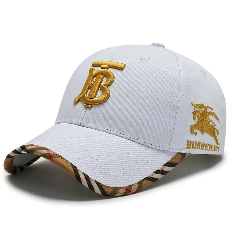 Burberry Baseball Cap Monogram Trim — 827# 白色