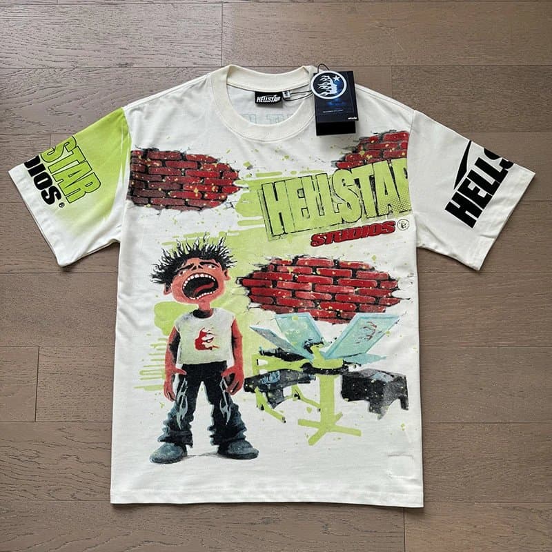 Hellstar Graphic Tee Star Logo — 578 杏色