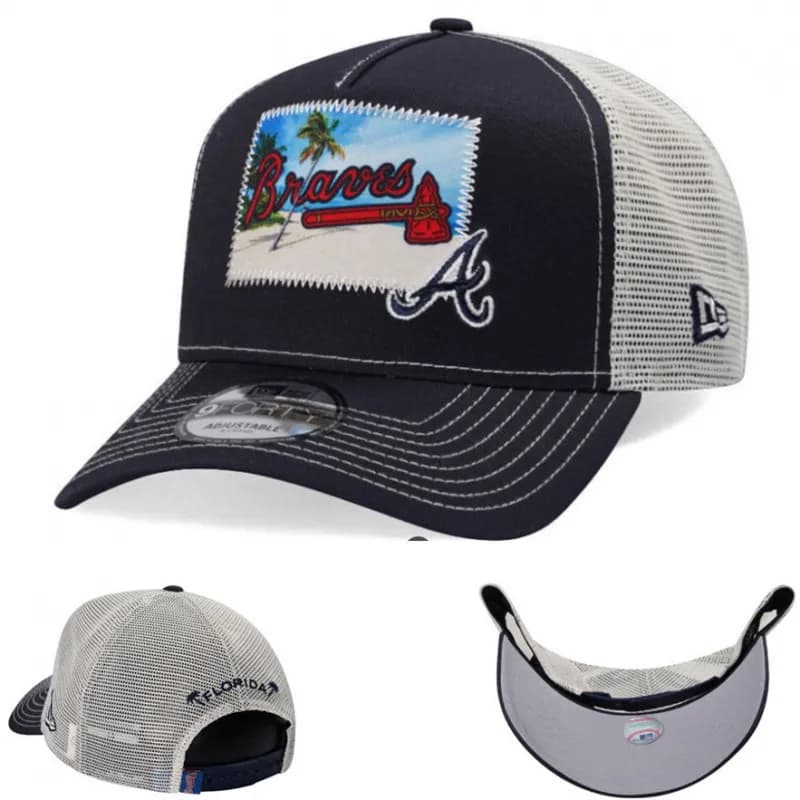 New Era × MLB Trucker Cap Atlanta Braves Patch