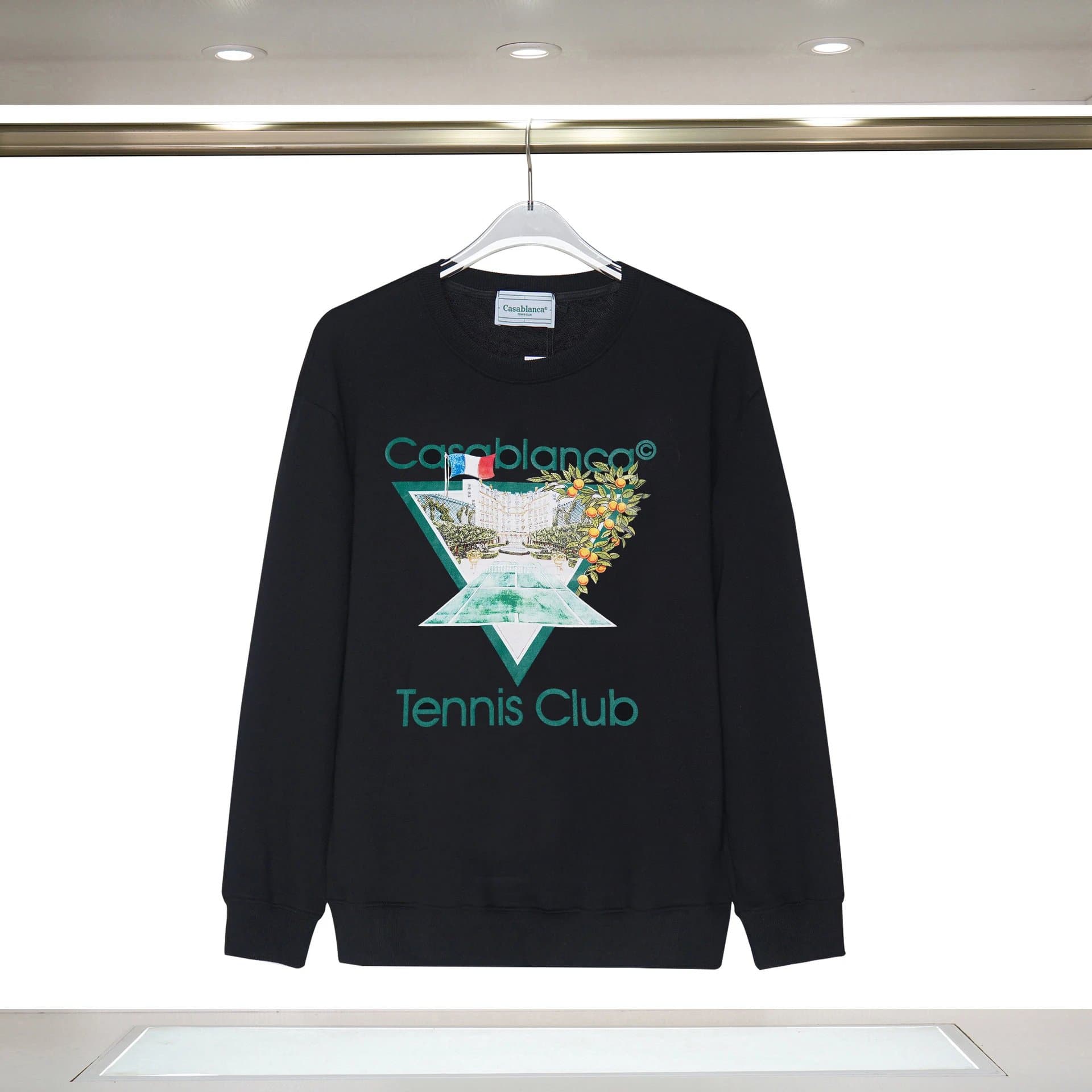 Casablanca Tennis Club Sweatshirt French Flag Graphic
