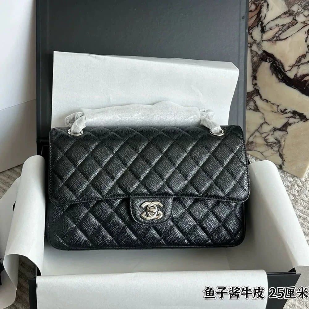 Chanel Classic Flap Bag Quilted Caviar