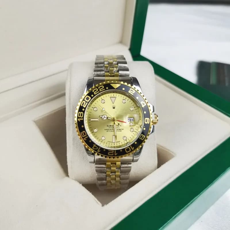 Rolex GMT-Master II Black Ceramic Bezel — Four-pin coke circle, five-bead gold, black circle gold surface