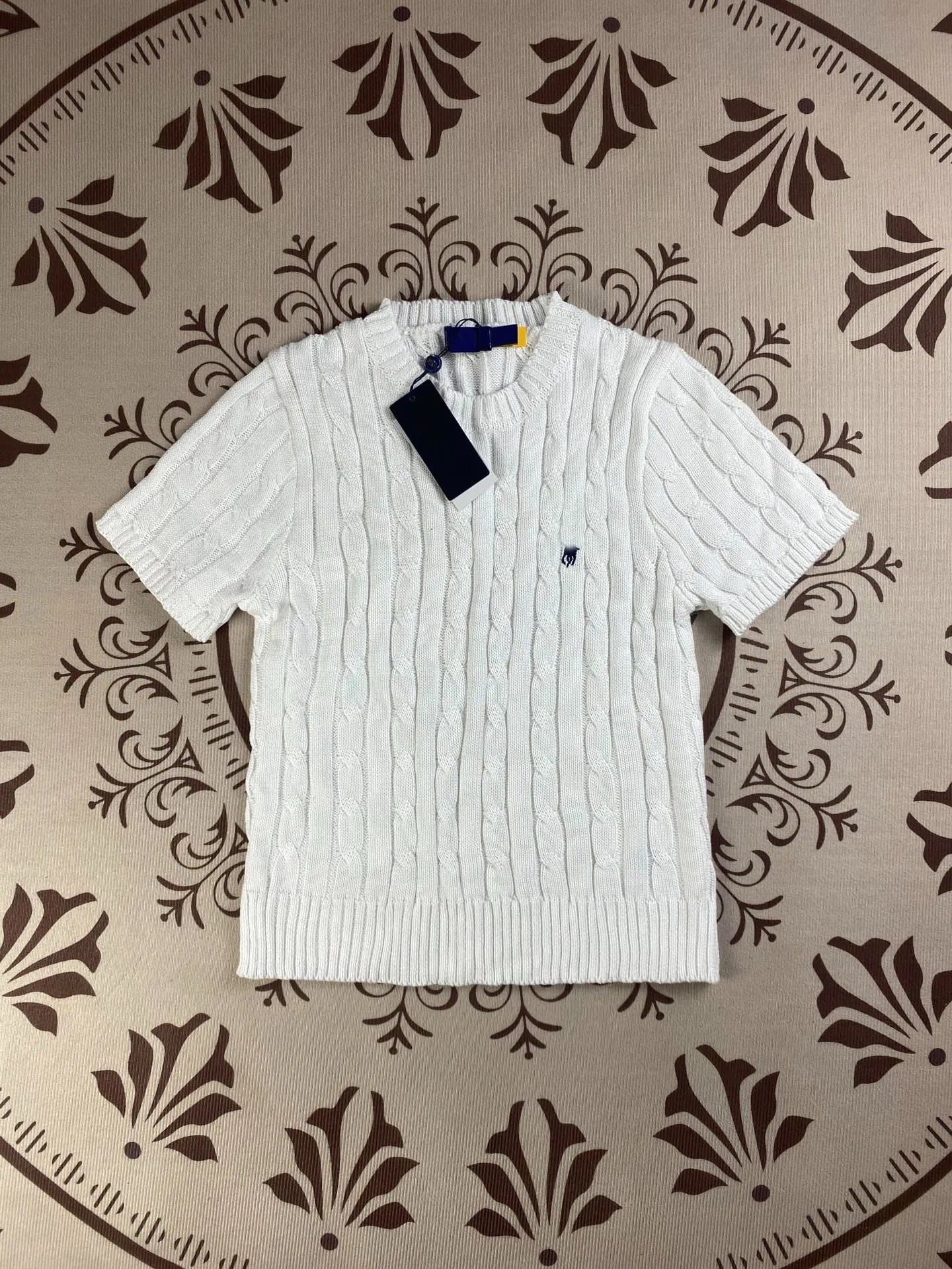 Polo Ralph Lauren Cable Knit Short-Sleeve Sweater Classic Cable