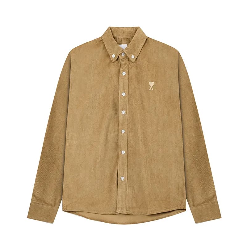 AMI Paris Corduroy Shirt Heart Logo