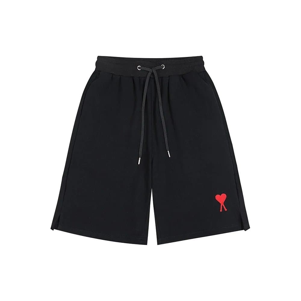 Amiri Track Shorts Black — 黑-红-A12#