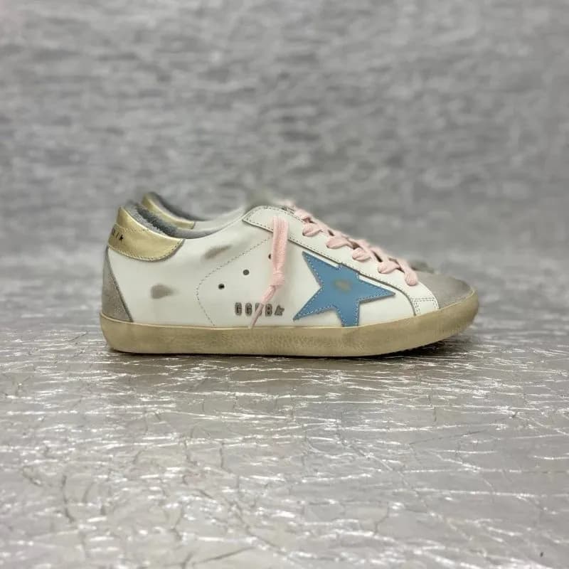 Golden Goose Superstar Distressed Blue Star