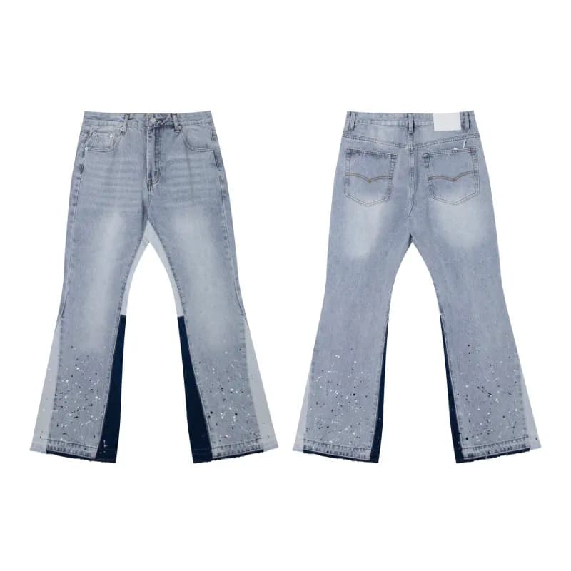 Levi's × Gallery Dept. 501 Straight Fit Jeans Gallery Dept Paint-Splatter Distressed — 栗色 680蓝色