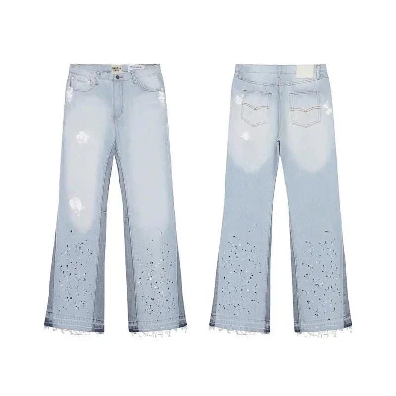 Levi's Flared Jeans Patchwork Wash — 627蓝色