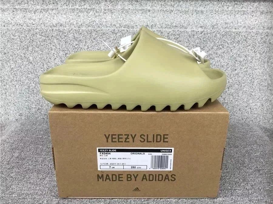 Yeezy Slide Static Green — 22