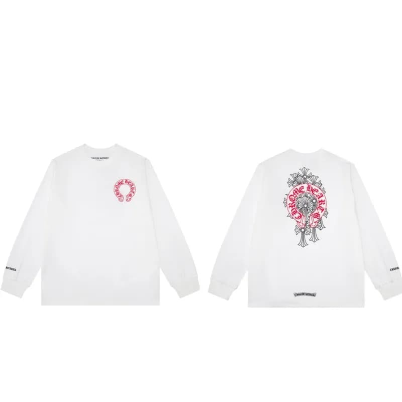 Long Sleeve Tee Chrome Hearts Logo Print