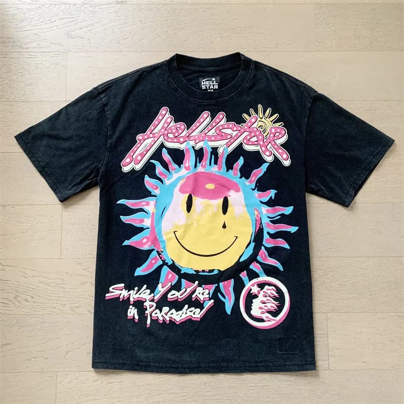 Hellstar Graphic Tee Acid Wash — 607
